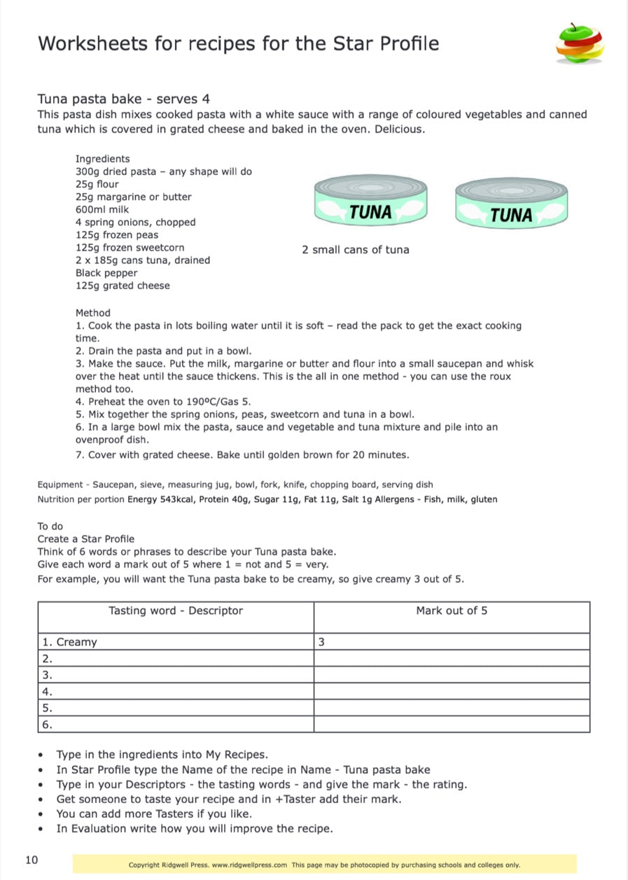 Star Profile using The Nutrition Program - DOWNLOAD